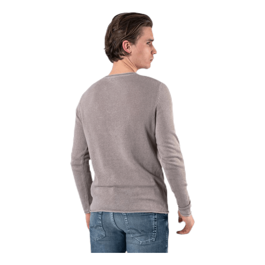 Linen Knit Crew Neck Grey
