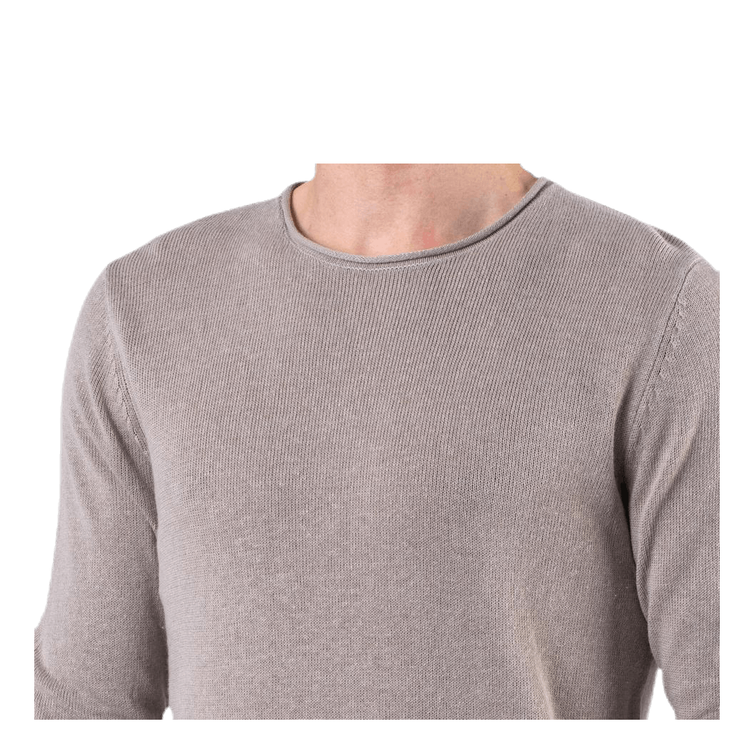 Linen Knit Crew Neck Grey