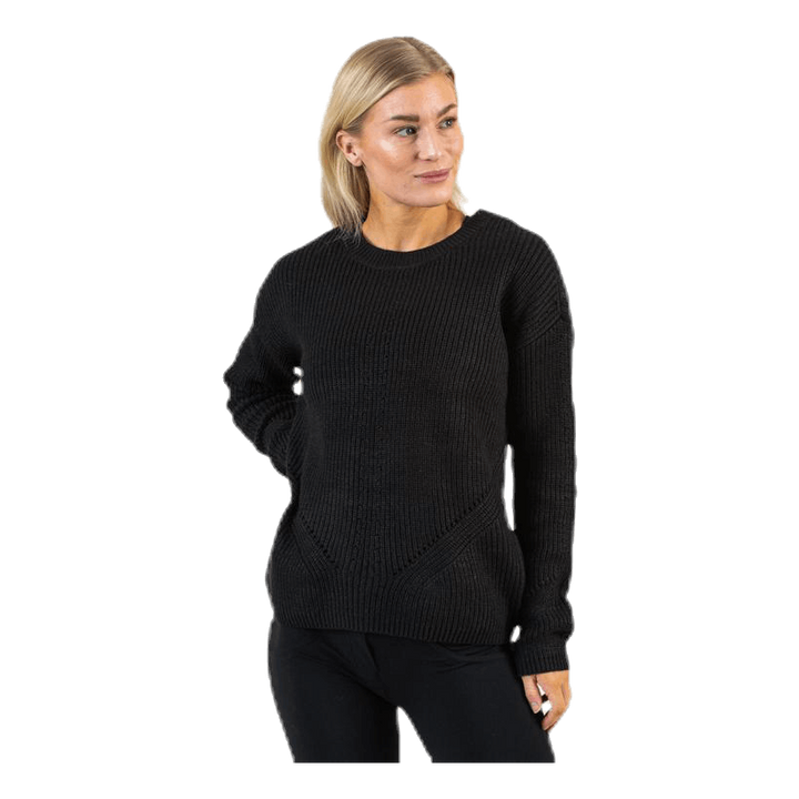 Karie Ls O-Neck Knit Black
