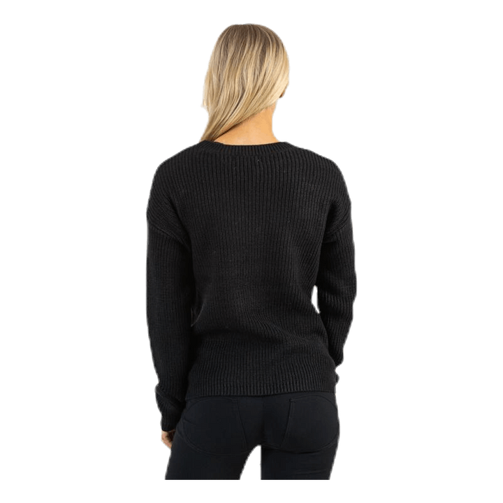 Karie Ls O-Neck Knit Black