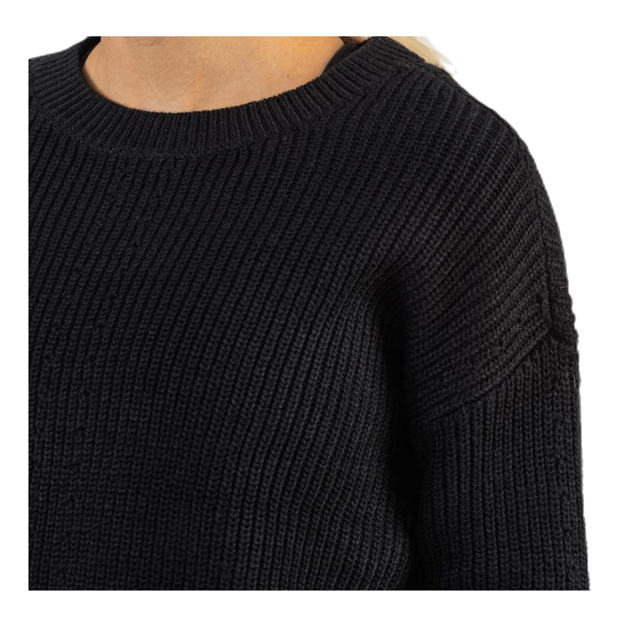Karie Ls O-Neck Knit Black