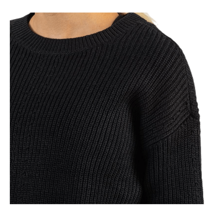 Karie Ls O-Neck Knit Black
