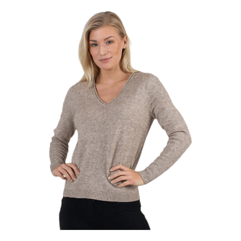 Lesly New V-Neck Pullover Knt Beige