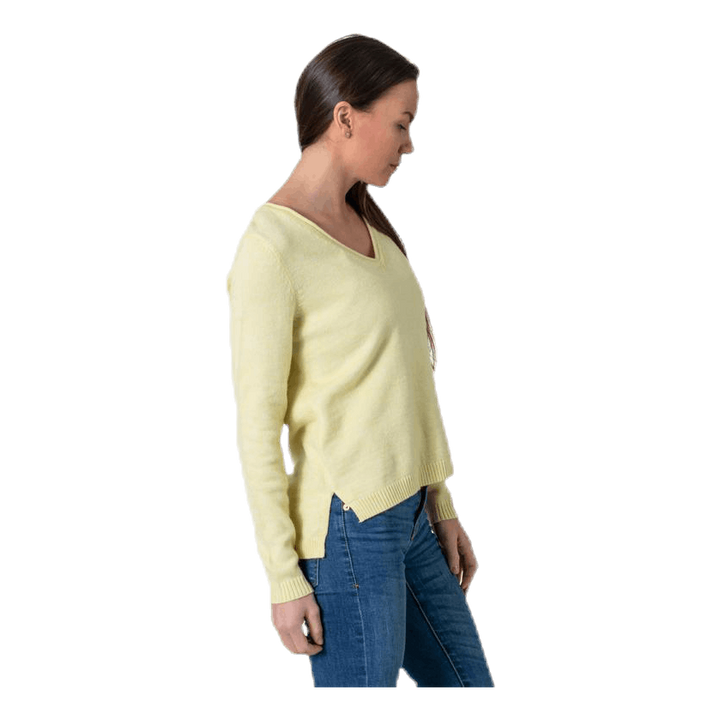 Lesly New V-Neck Pullover Knt Beige
