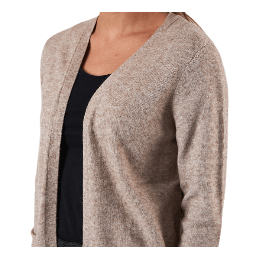Lesly L/S Open Cardigan Knt Beige