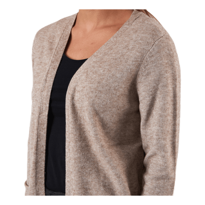 Lesly L/S Open Cardigan Knt Beige