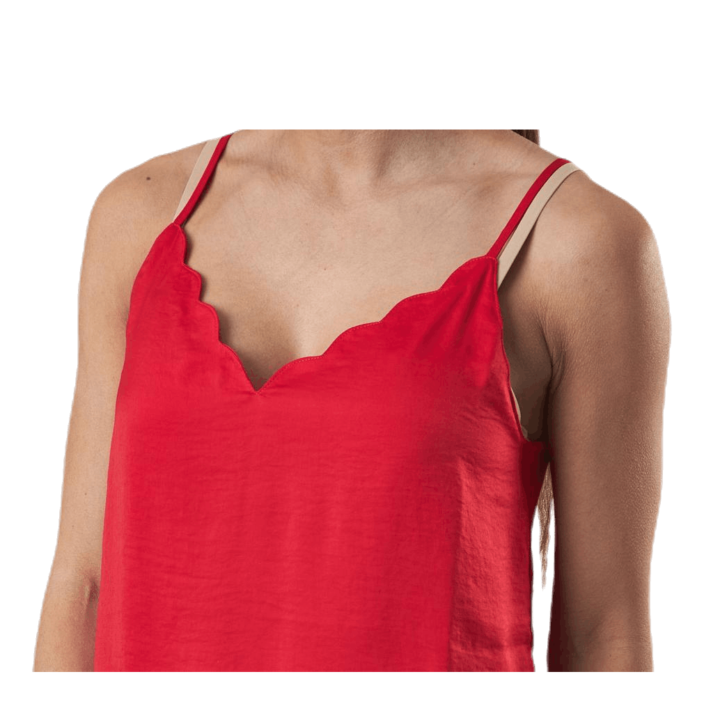 Debbie Singlet Wvn Red