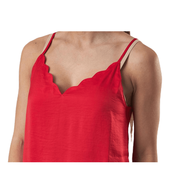 Debbie Singlet Wvn Red