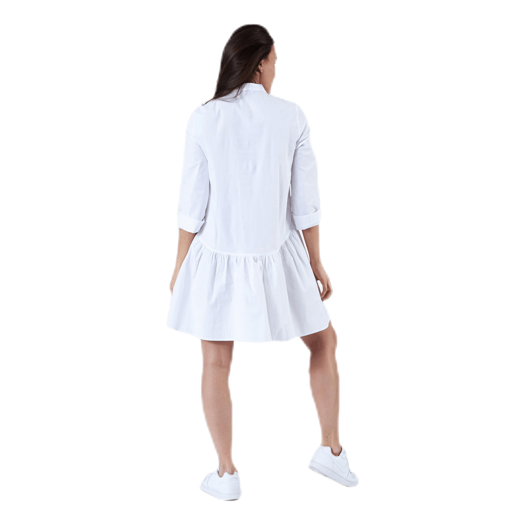 Ditte Life  3/4 Shirt Dress Wvn White