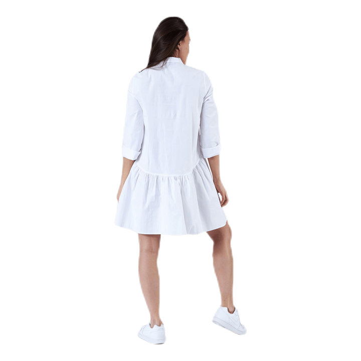 Ditte Life  3/4 Shirt Dress Wvn White