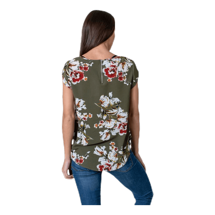 Vic Ss Aop Top Wvn Black