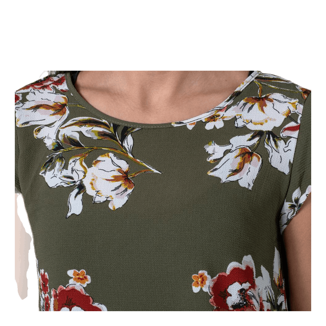 Vic Ss Aop Top Wvn Black