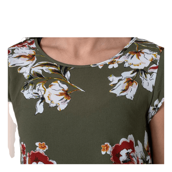 Vic Ss Aop Top Wvn Black