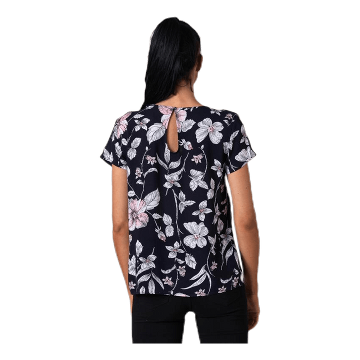 First One Ss Aop Top Blue