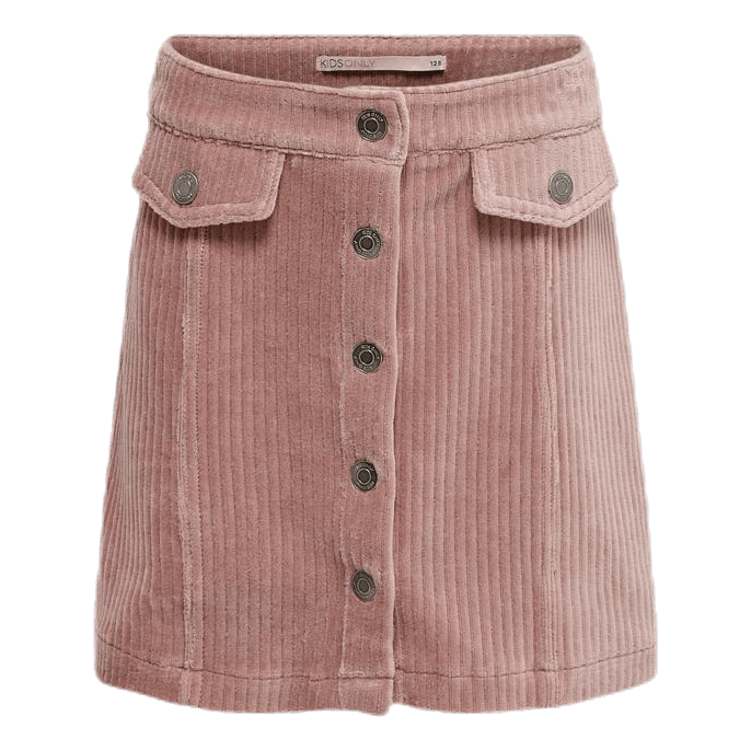 Ketty Cord Button Skirt Pink