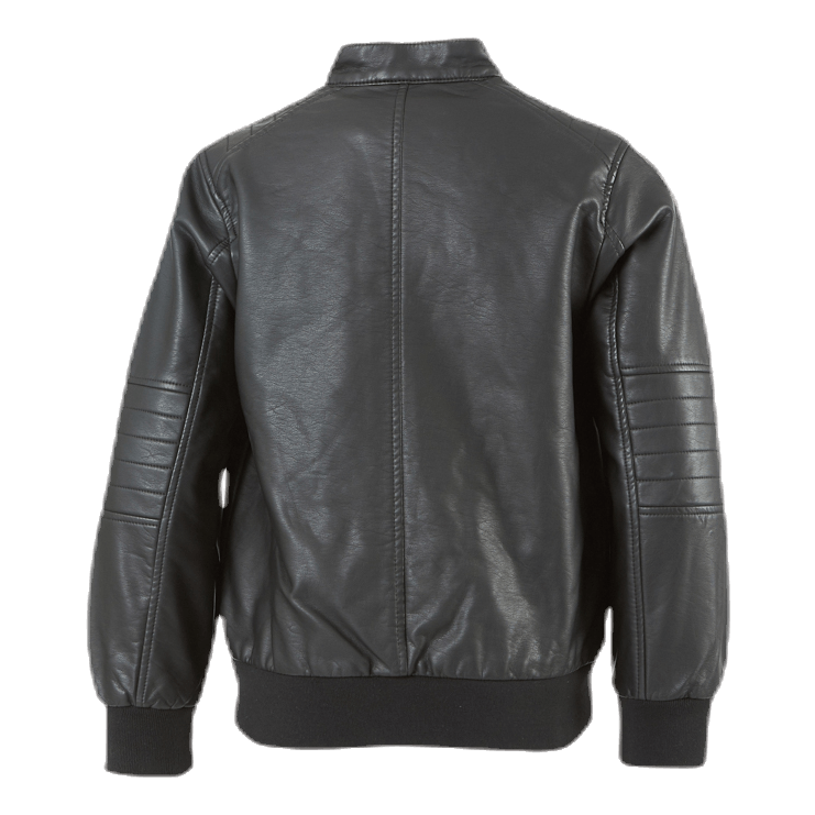 Mike Faux Leather Jacket Black