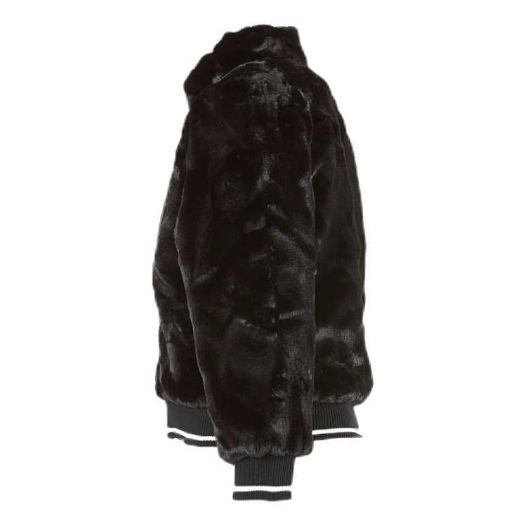 Manette Faux Fur Bomber Jacket Black