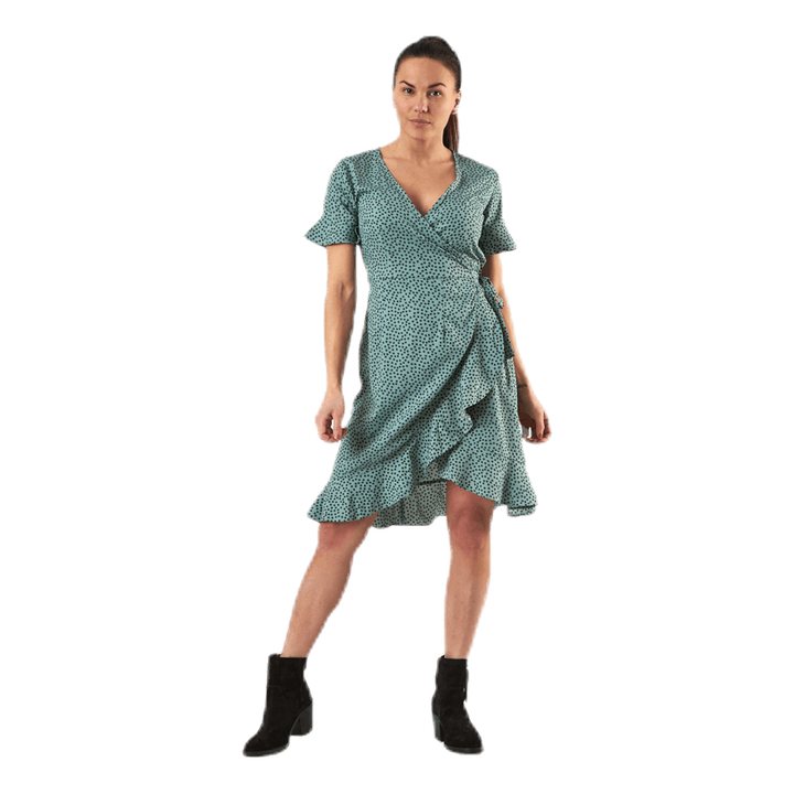 Olivia S/S Wrap Dress Wvn Green