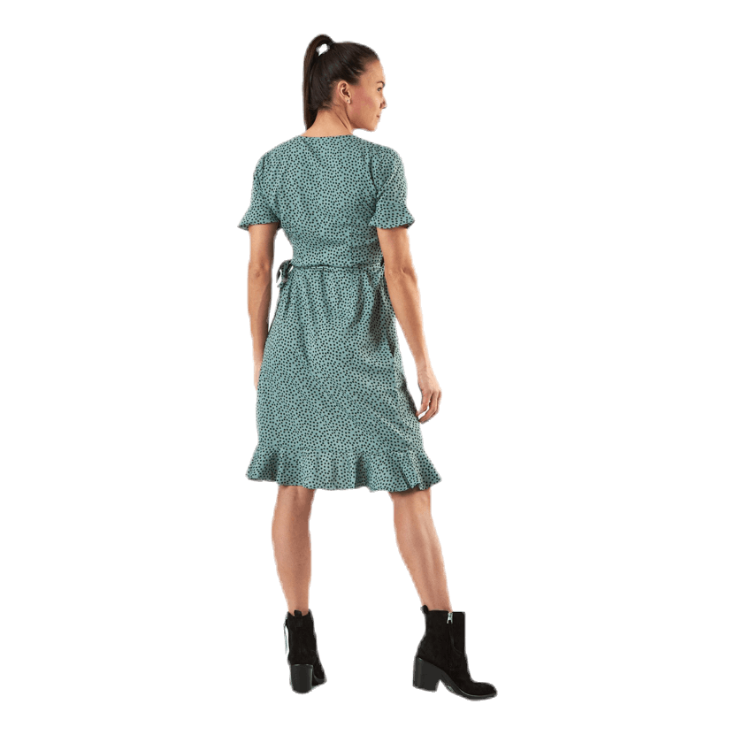 Olivia S/S Wrap Dress Wvn Green