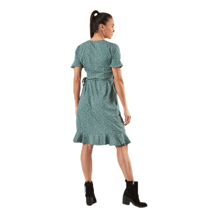 Olivia S/S Wrap Dress Wvn Green
