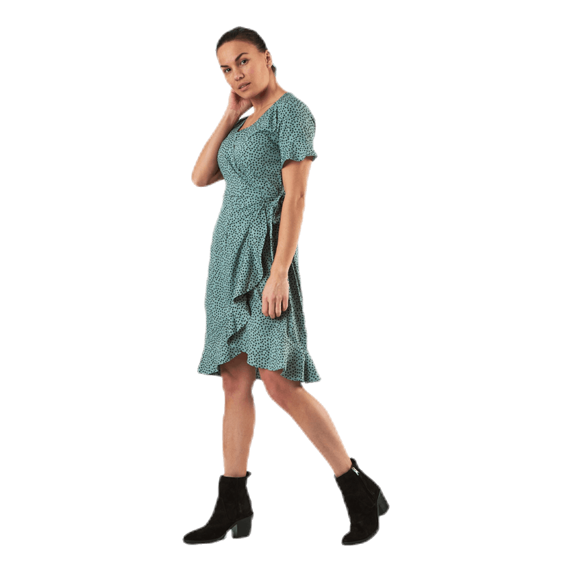 Olivia S/S Wrap Dress Wvn Green
