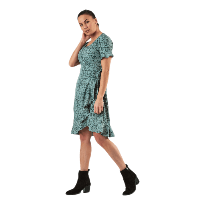 Olivia S/S Wrap Dress Wvn Green