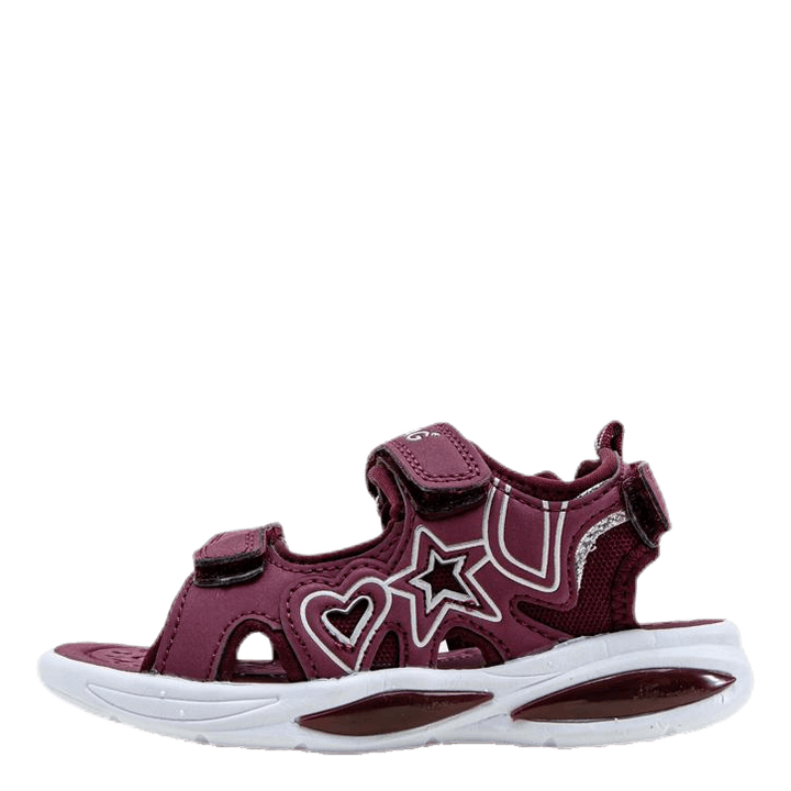 Miki Kids Lite Sandal w Lights Purple