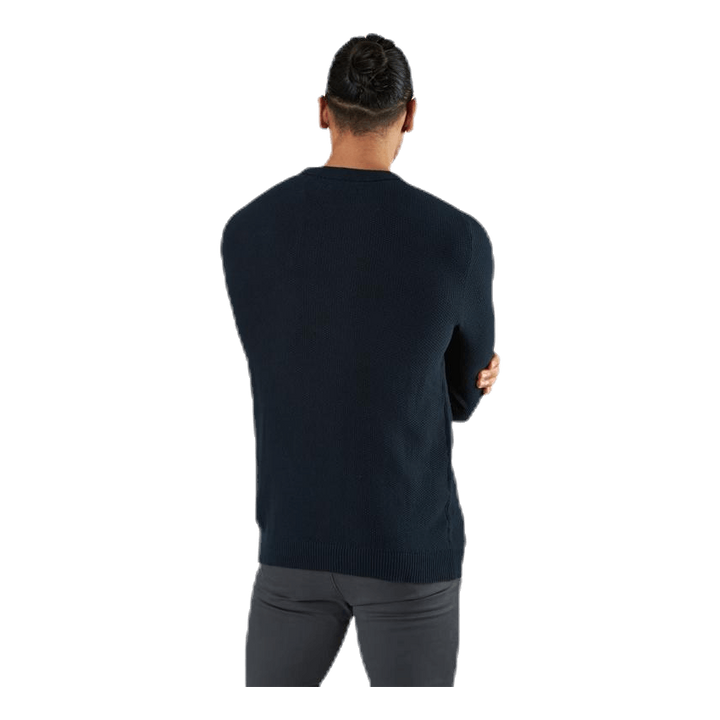 Aaron Knit Crew Neck Blue