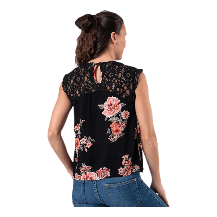 Karmen S/L Top Aop Wvn Black