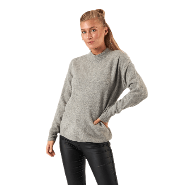 Skyla Ls O-Neck Wool Knit Grey