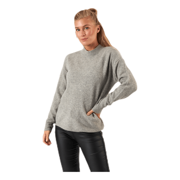 Skyla Ls O-Neck Wool Knit Grey