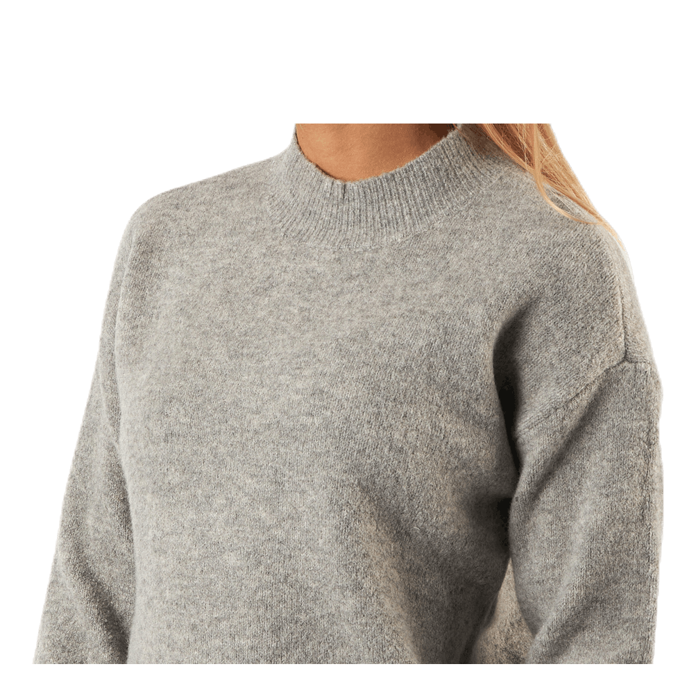 Skyla Ls O-Neck Wool Knit Grey