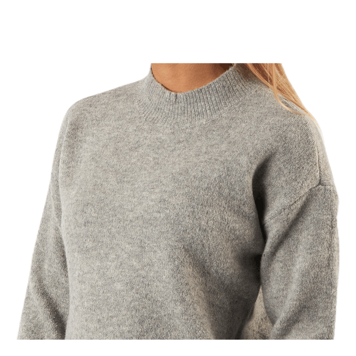 Skyla Ls O-Neck Wool Knit Grey