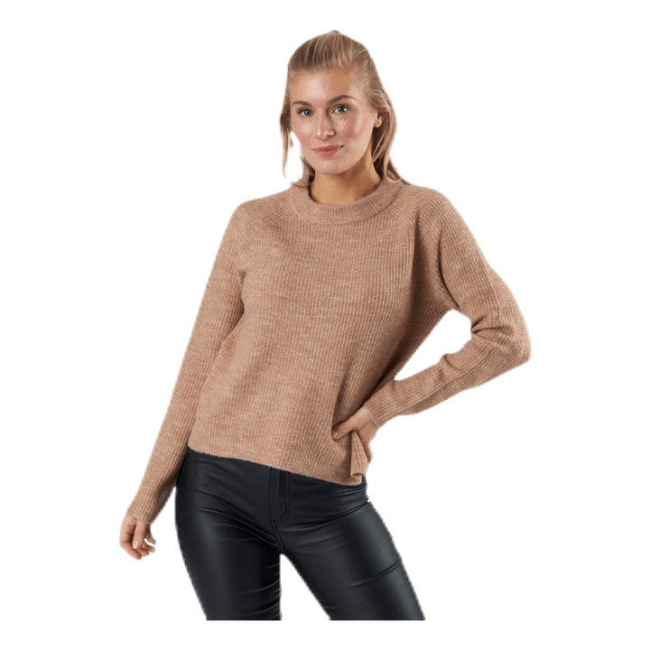 Ellen Ls O-Neck Knit Beige