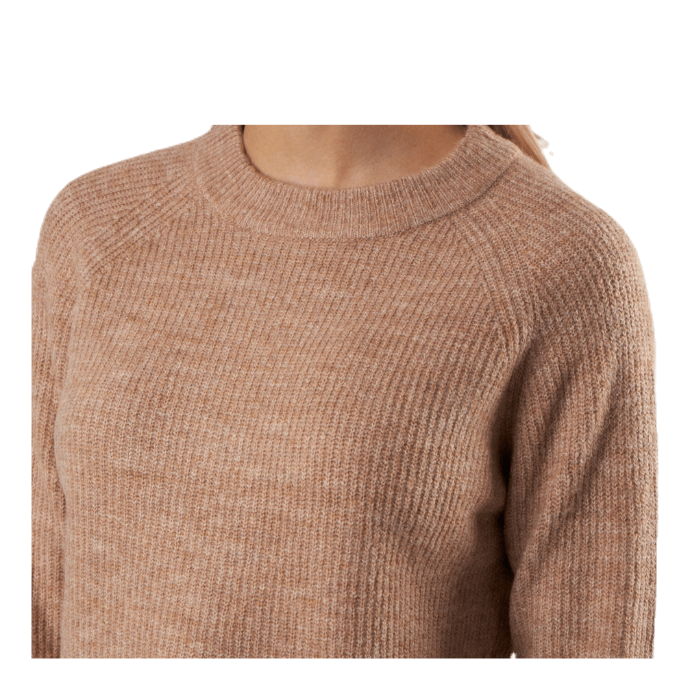 Ellen Ls O-Neck Knit Beige