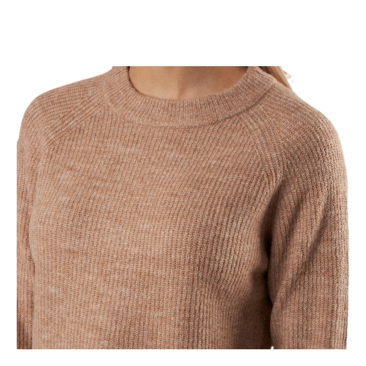 Ellen Ls O-Neck Knit Beige