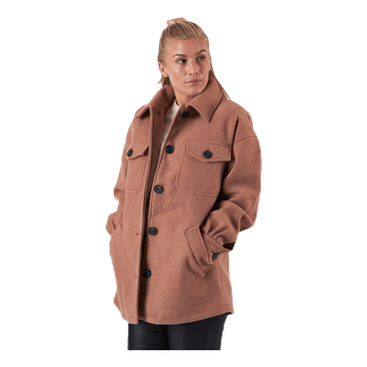 Liva Shacket Otw Beige