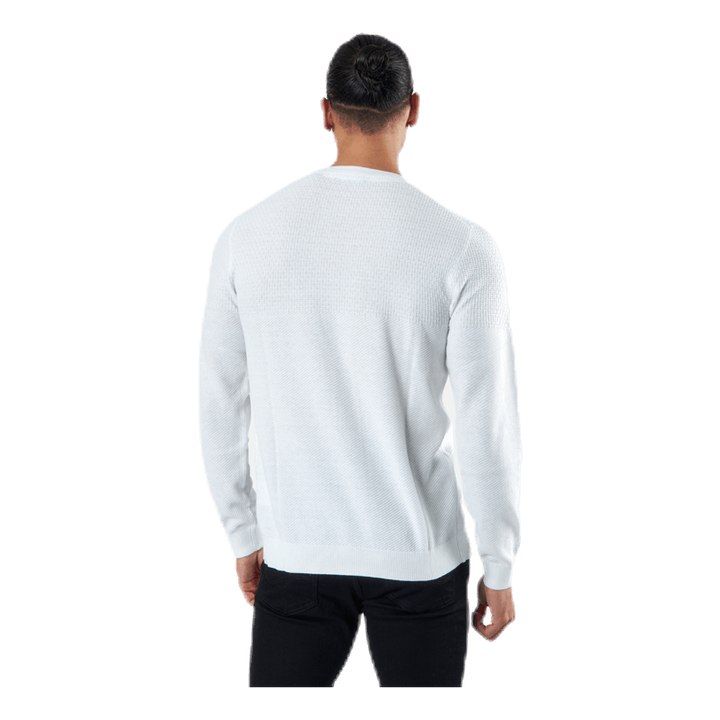 Blacamp Knit Structure Crew Neck White