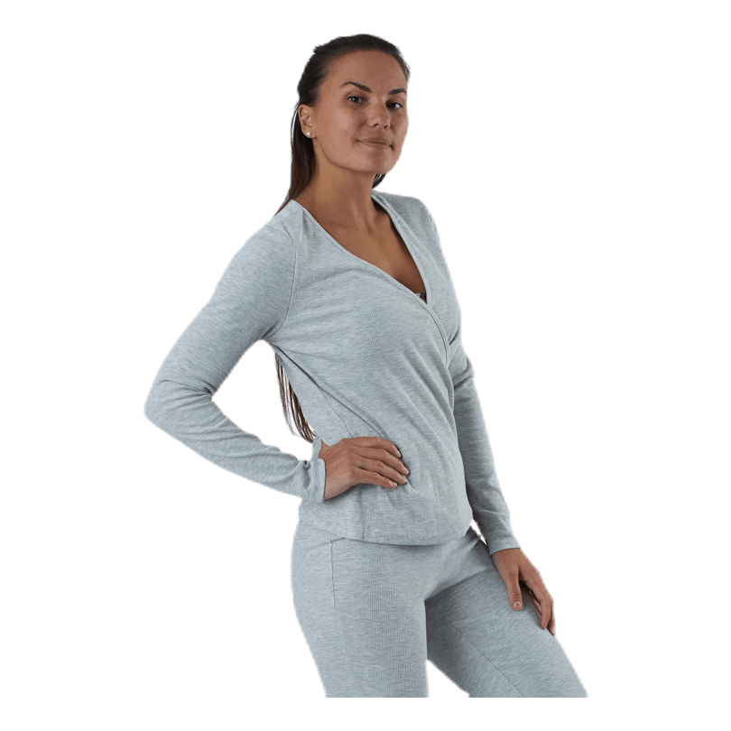 Rosa Wrap Top Lounge Bc Grey
