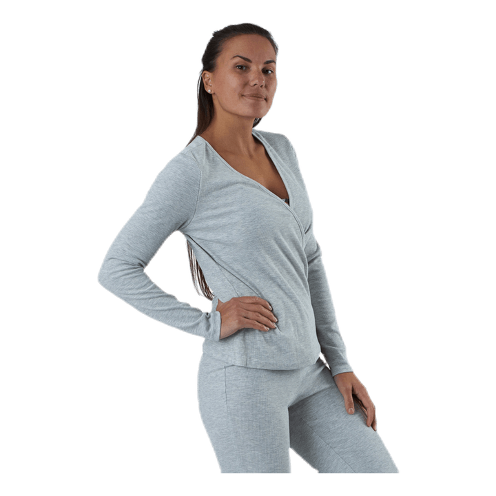 Rosa Wrap Top Lounge Bc Grey