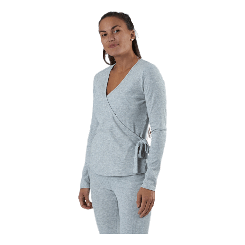 Rosa Wrap Top Lounge Bc Grey
