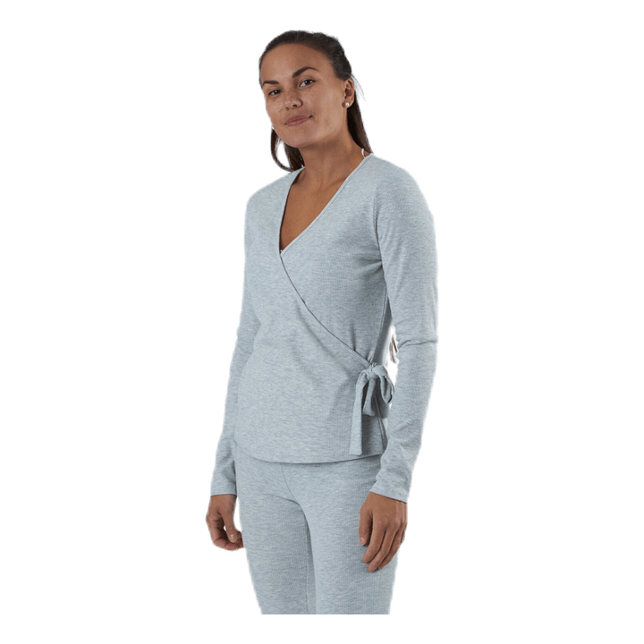 Rosa Wrap Top Lounge Bc Grey