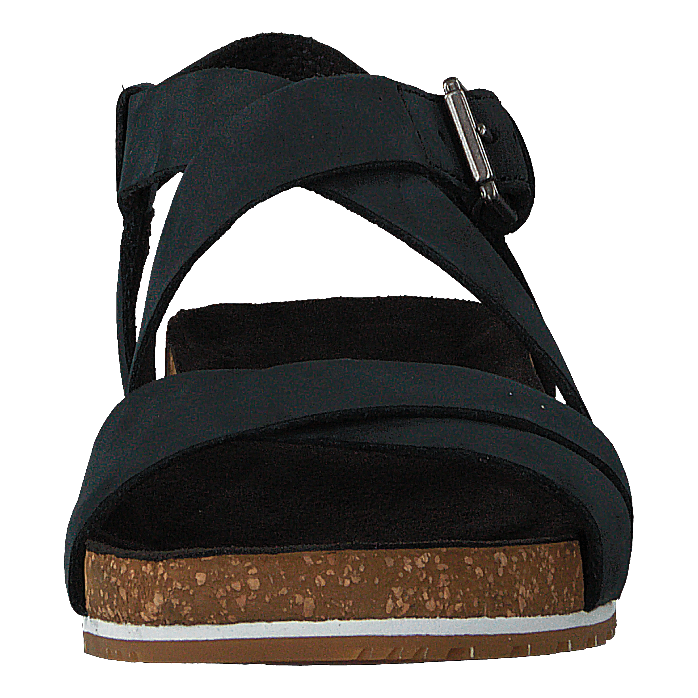 Malibu Waves Ankle Sandal Jet Black Naturebuck
