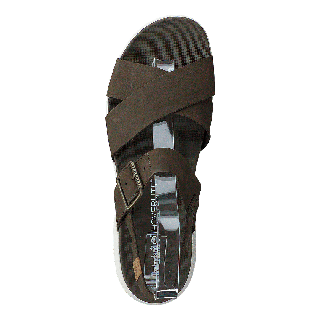 Wilesport Lthr Sandal Olive Nubuck
