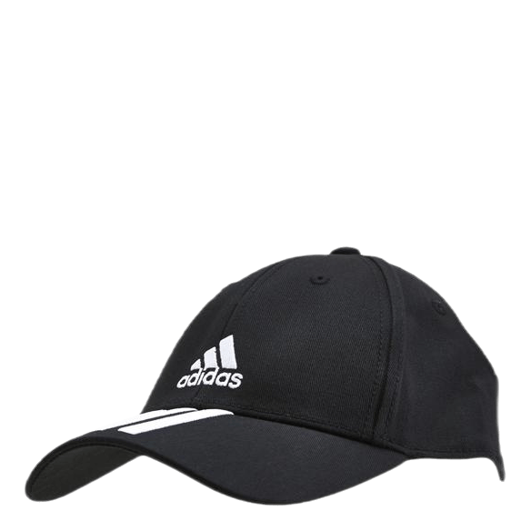 adidas Baseball 3 / Black Stripes – Twill White Cap White / Cotton