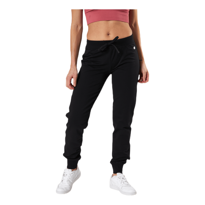 Rib Cuff Pants Svart