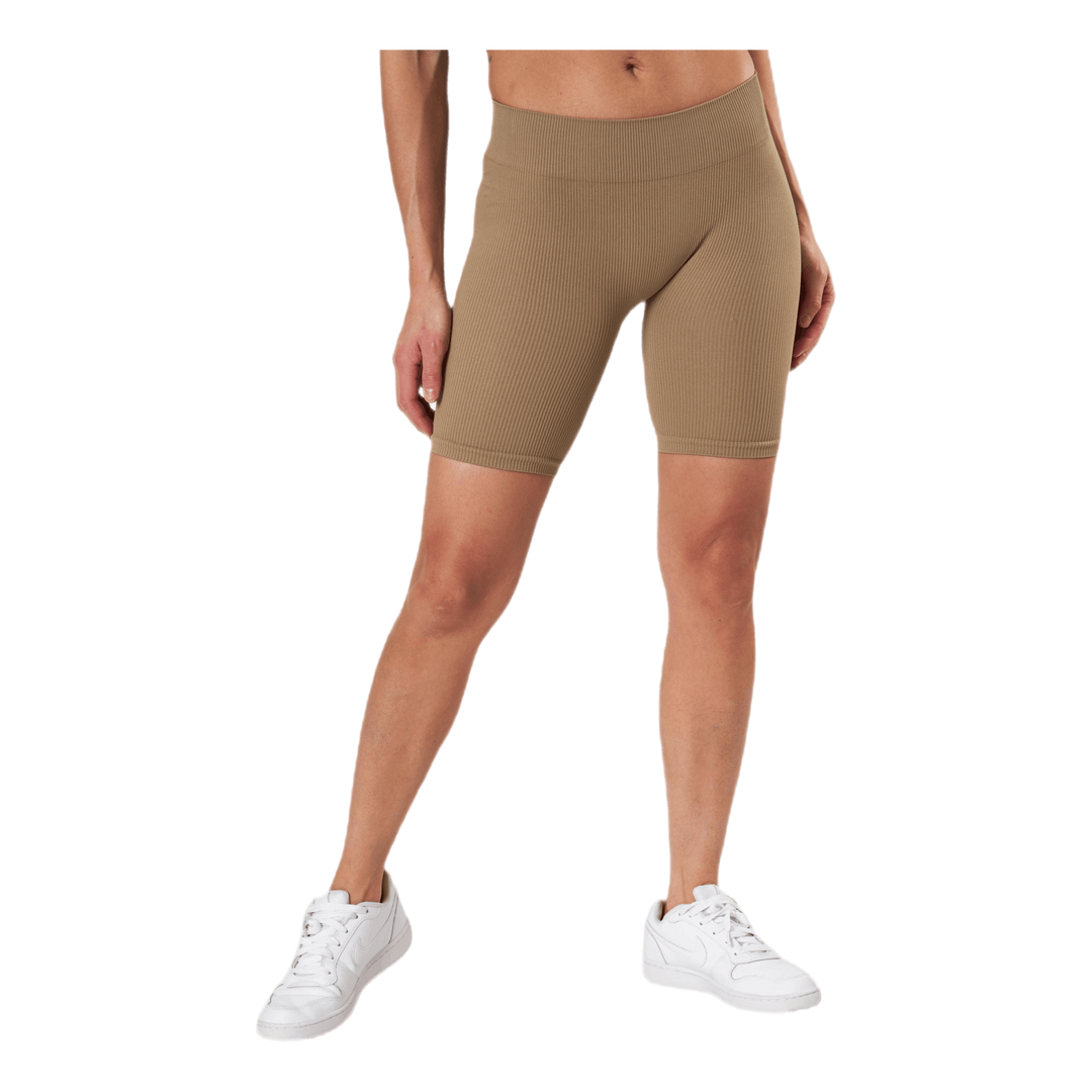 Vicky Rib Seamless Shorts Beige