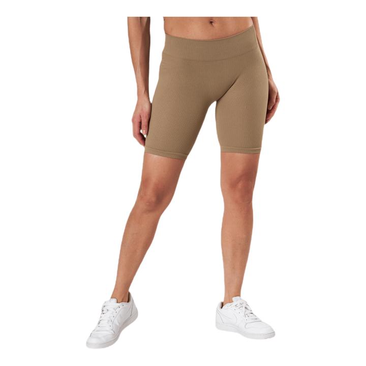 Vicky Rib Seamless Shorts Beige