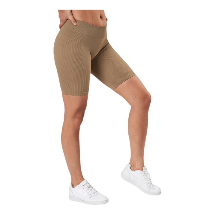 Vicky Rib Seamless Shorts Beige