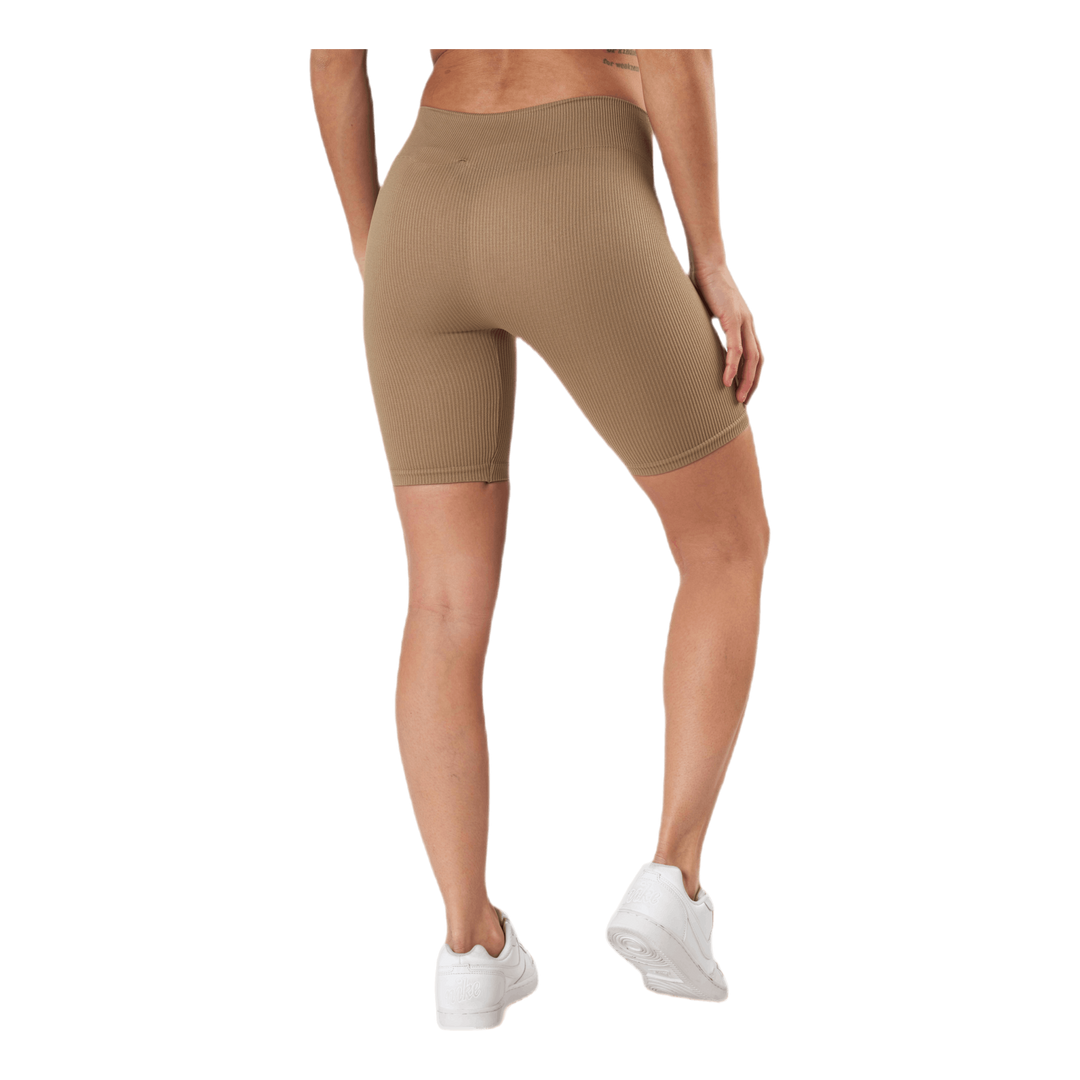 Vicky Rib Seamless Shorts Beige